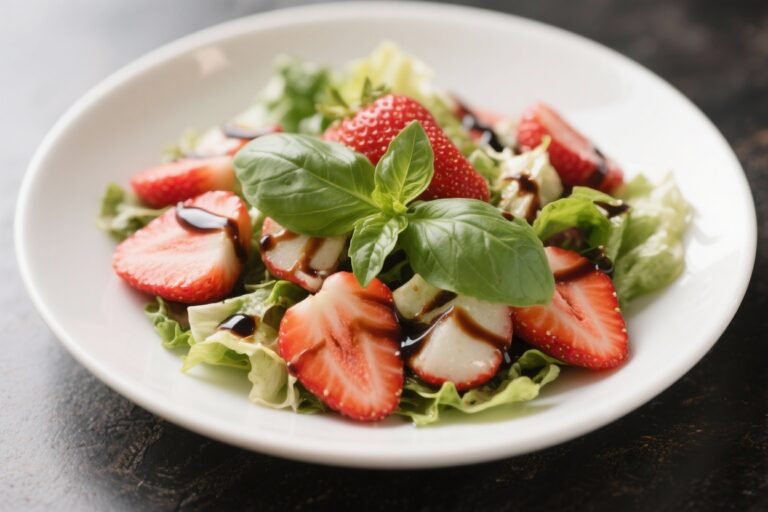 Strawberry Salad With Balsamic and Basil – Fresh, Bright, and Easy