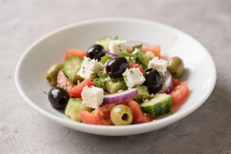Greek Salad With Feta and Olives – Bright, Crunchy, and Refreshing