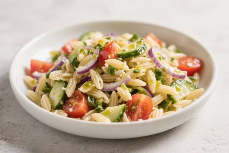 Orzo Salad With Zesty Greek Dressing – Bright, Fresh, and Satisfying
