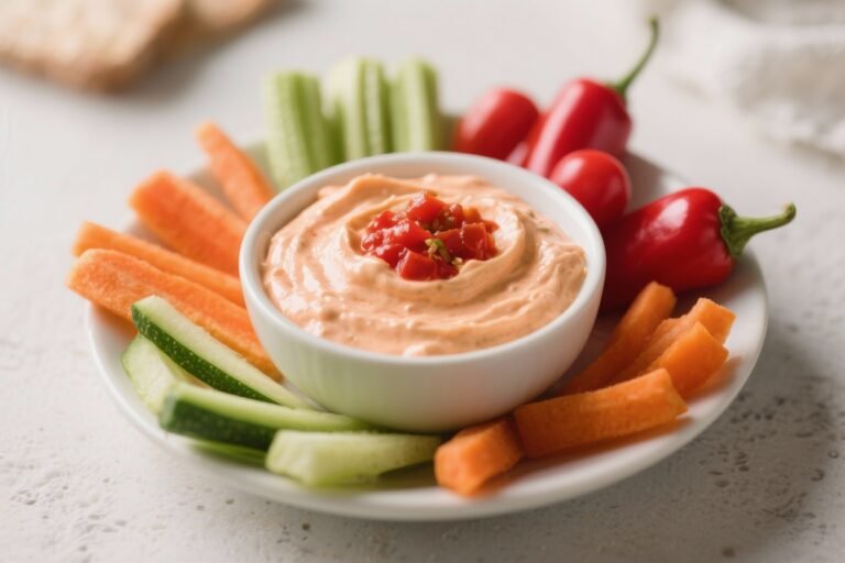 Creamy Red Pepper Veggie Dip – Smooth, Flavorful, and Easy