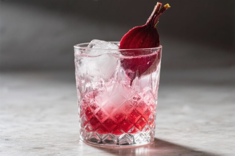 Beetroot Gin With Fresh Ice – Bright, Earthy, and Refreshing