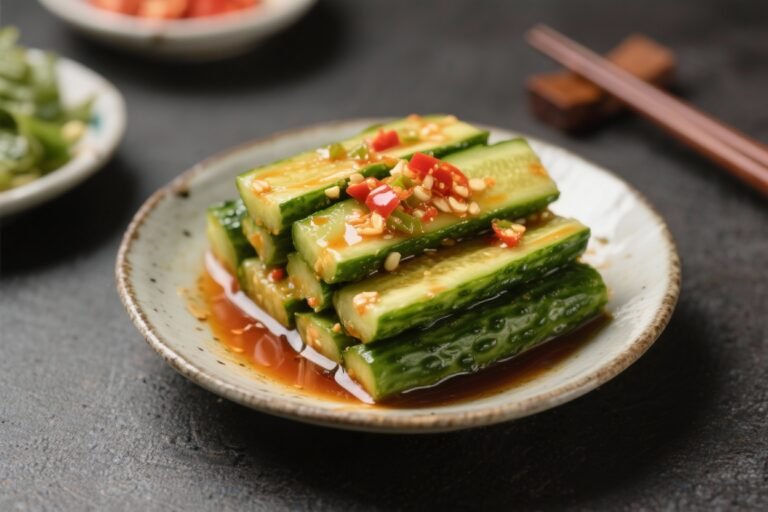 Pungent Cucumbers (Asian-Style Pickles) – Crisp, Spicy, and Ready in Minutes