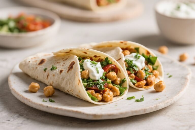 Chickpea Shawarma Wraps With Zhoug and Yogurt Sauce – Fresh, Fast, and Flavor-Packed