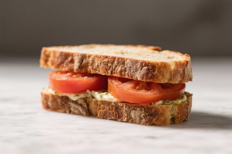 Heirloom Tomato Sandwich on Crusty Bread – Simple, Fresh, and Perfect