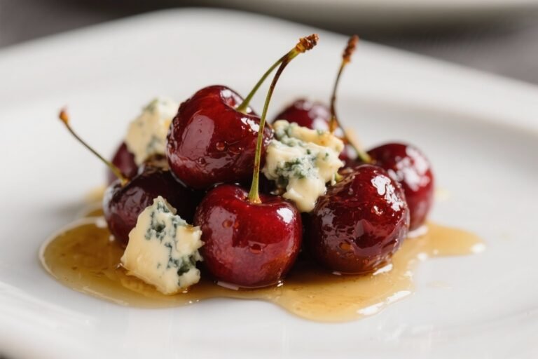 Roasted Cherries With Gorgonzola and Honey – A Simple, Elegant Bite