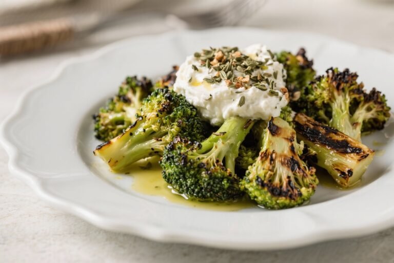 Charred Broccoli With Labneh and Za’atar – A Bright, Smoky Side That Steals the Show