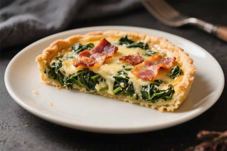 Spinach and Gruyere Quiche with Smoked Bacon – A Cozy, Savory Brunch Favorite