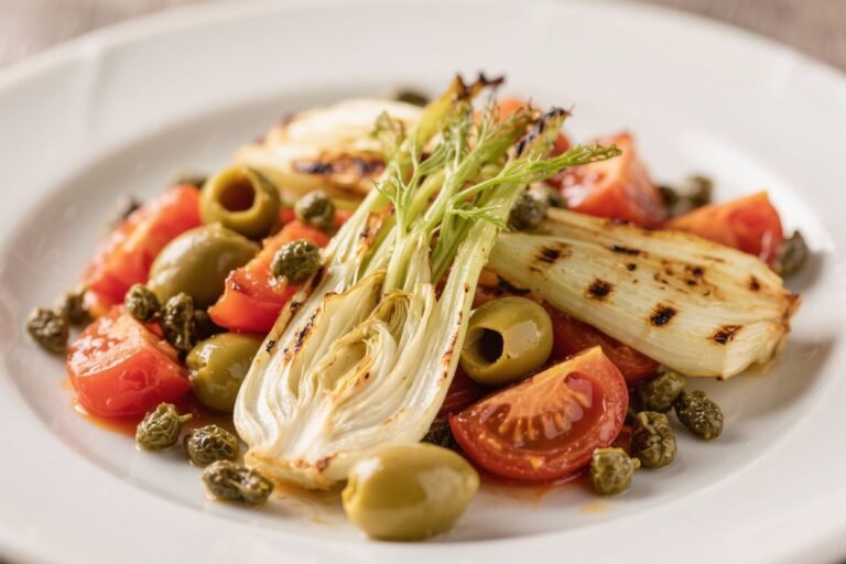 Braaied Fennel With Tomatoes, Capers, and Olives – Smoky, Bright, and Satisfying