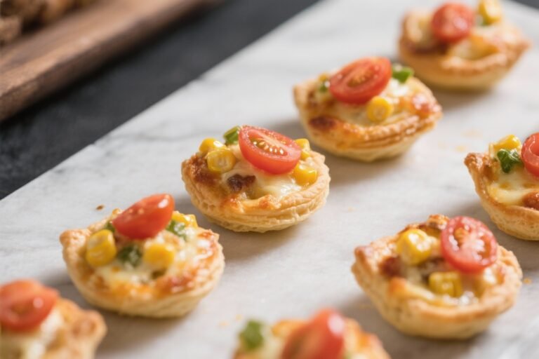 Tomato and Corn Cheesy Pastry Bites – Easy, Crispy, Crowd-Pleasing Appetizer