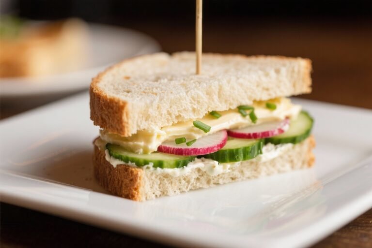 Winslow’s Tea Sandwiches: Cucumber & Radish With Chive Butter – Light, Crisp, and Elegant