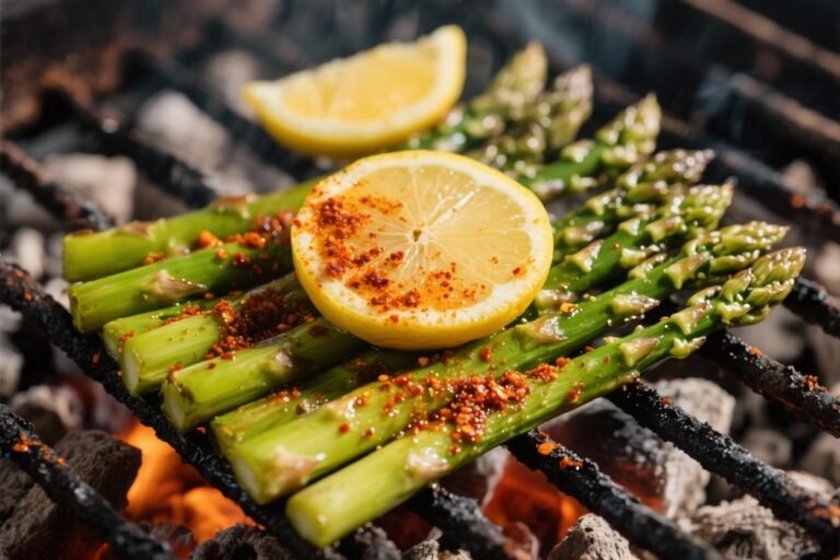 Asparagus With Harissa and Lemon Over the Coals – Simple, Smoky, and Bright