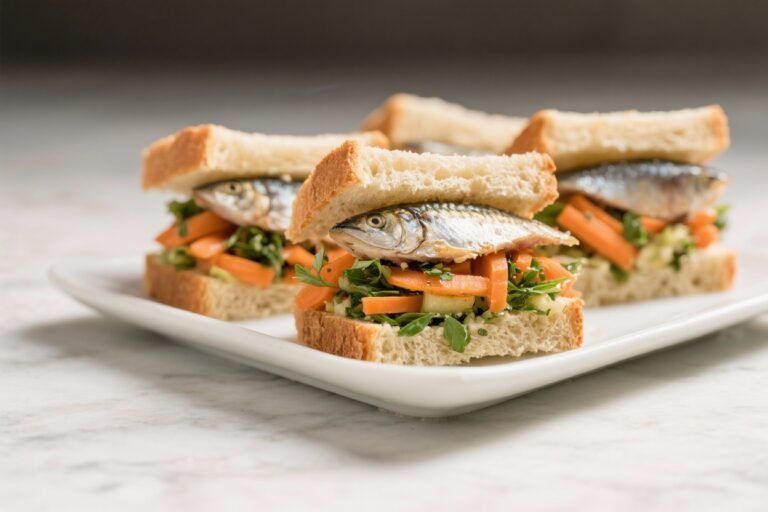 Mackerel, Carrot & Herb Salad Sandwiches – Bright, Crunchy, and Satisfying