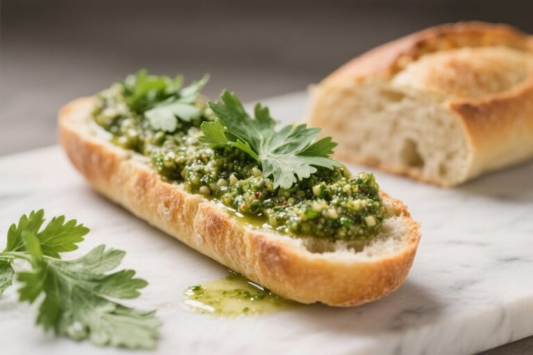 Cilantro Pesto for Spreading on Crusty Baguettes – Bright, Fresh, and Ready in Minutes