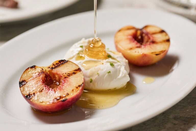 Grilled Nectarines With Burrata and Honey – Simple, Sunny, and Elegant