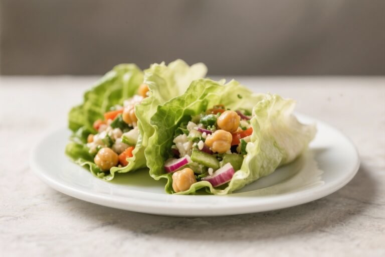 Chickpea Salad Lettuce Wraps – Fresh, Crunchy, and Satisfying
