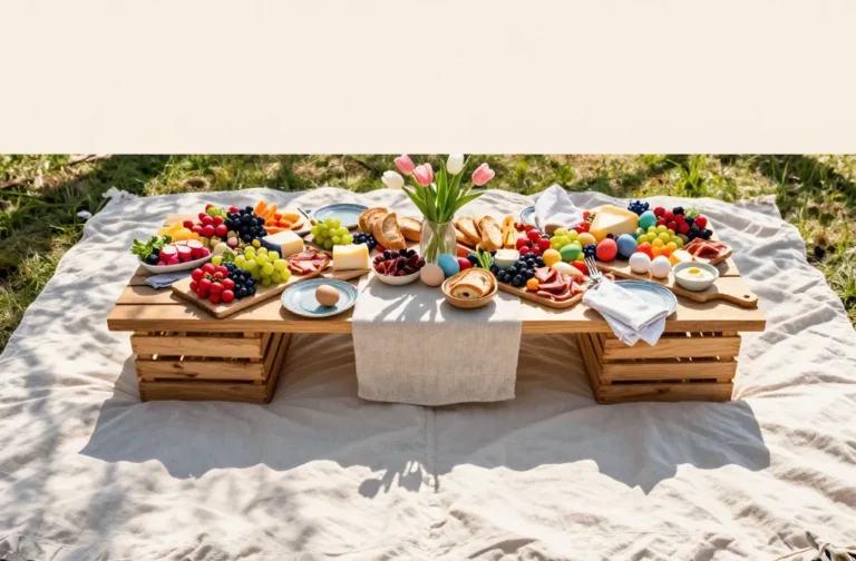 Viral Easter Picnic Grazing Table on a Blanket: How to Build It