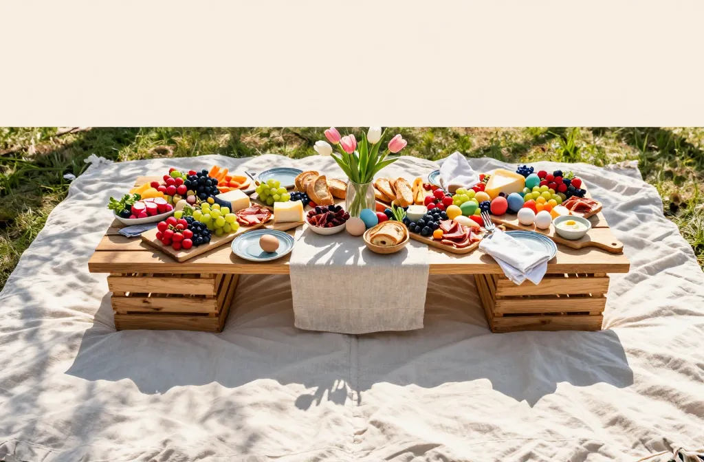Viral Easter Picnic Grazing Table on a Blanket: How to Build It