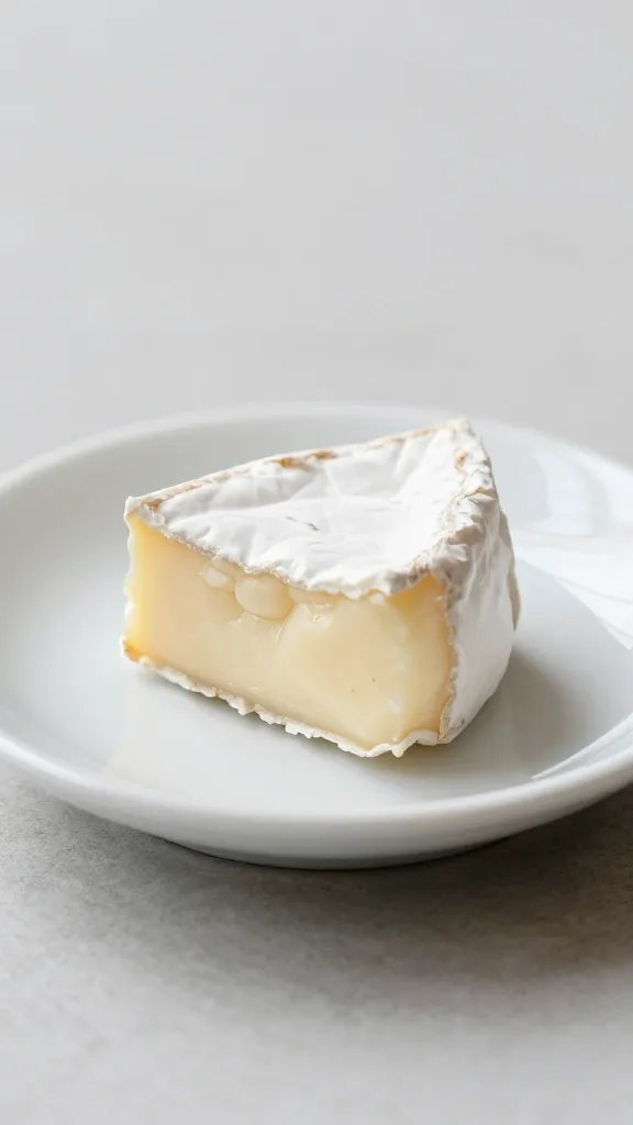 crisp brie bite on small white saucer