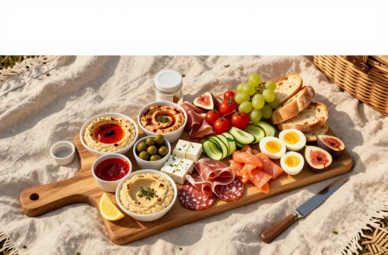 How to Make a Mediterranean Brunch Board for a Picnic (Grocery List + Portion Guide) That Wows