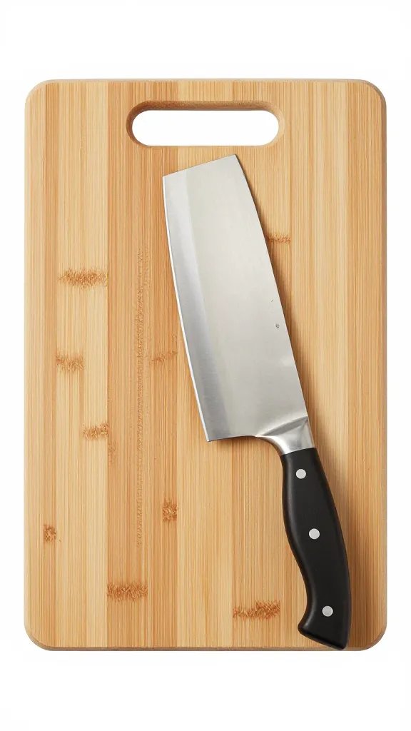 compact folding cutting board with chef’s knife