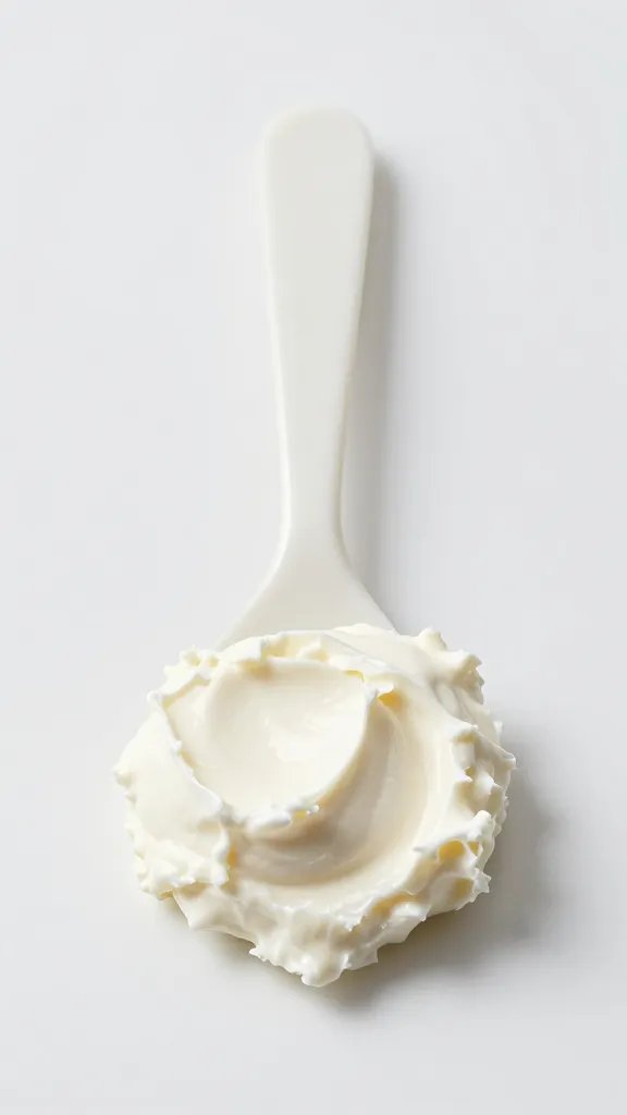 small offset spatula coated in whipped goat cheese