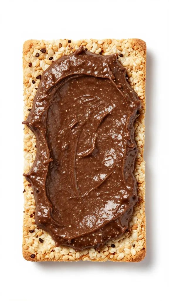 whole-grain crispbread with thick tapenade layer