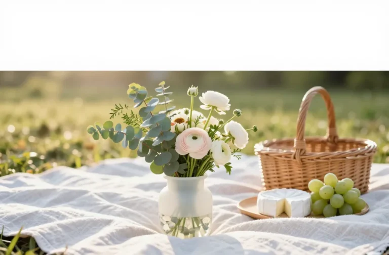 Genius Milk-Glass Picnic Centerpieces That Don'T Topple on Blankets