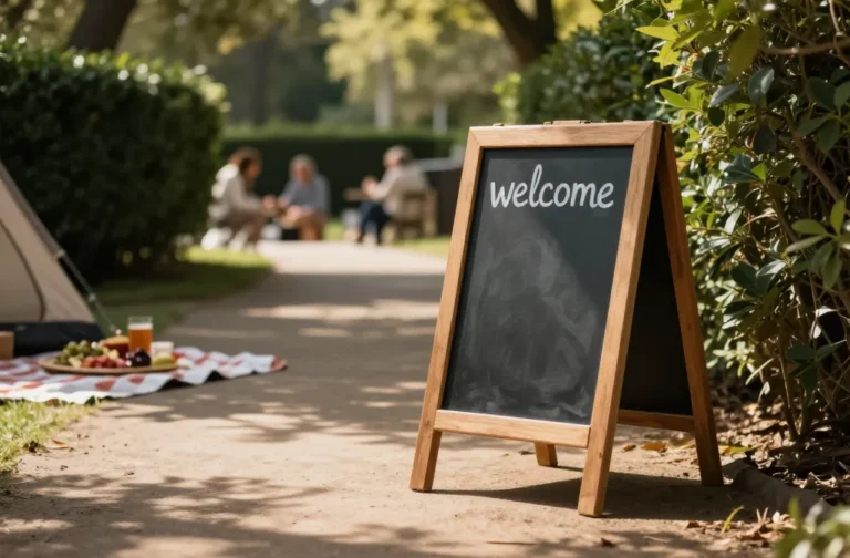 Picnic Welcome Signs: Where to Place Them Outdoors So They Don'T Glare or Fall Fast