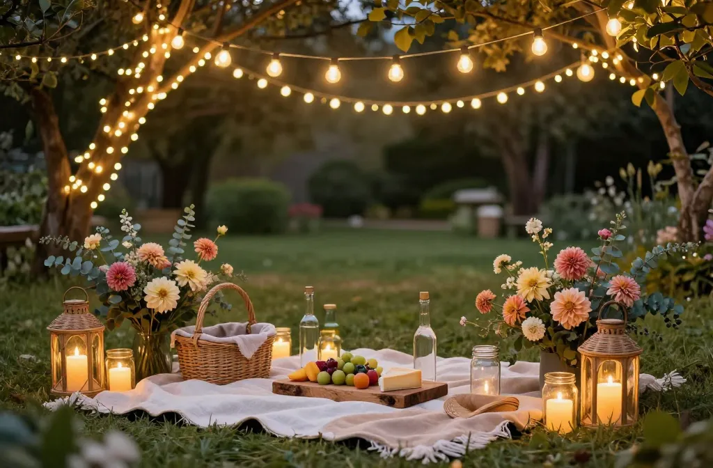 Viral Garden Party Picnic Lighting + Florals That Don'T Die in 60 Minutes