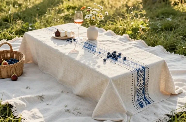 Genius Boho Picnic Runners That Hide Stains (Berry/Wine/Grass) and Shake Out Clean