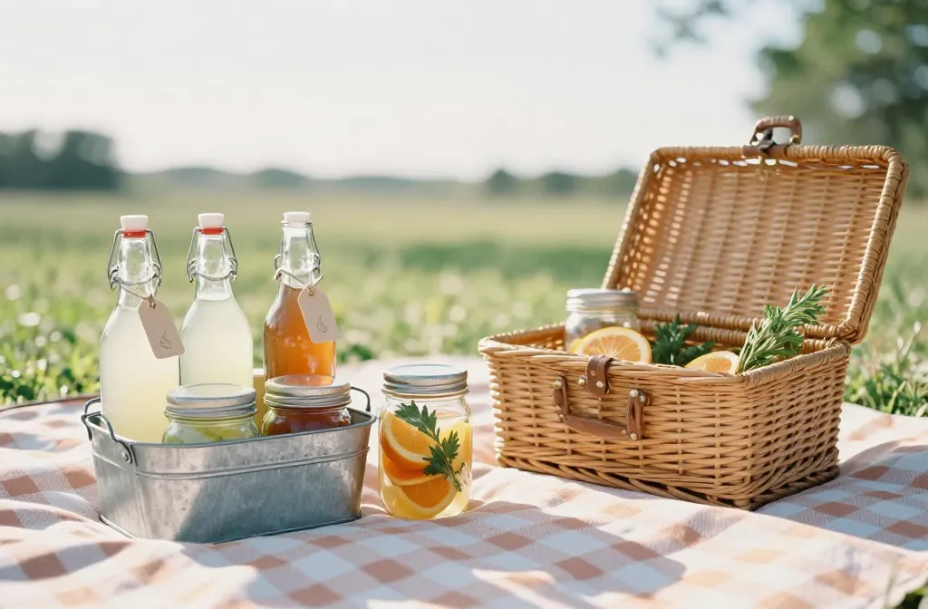 Sip Smarter 10 Vintage Picnic Drink Stations That Don'T Leak in the Basket