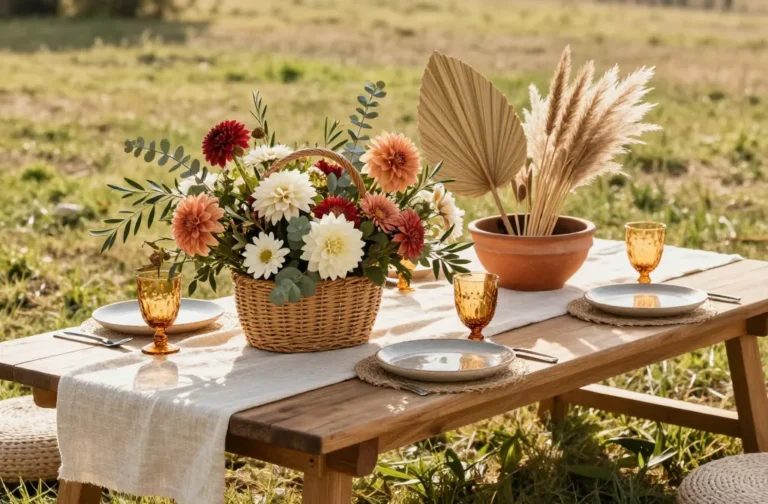 12 Low Boho Picnic Centerpieces That Won'T Tip on Uneven Ground Guide