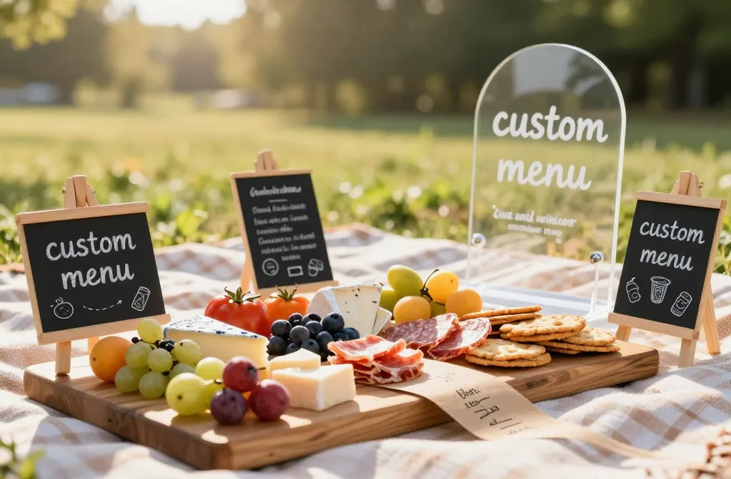 Viral 13 "Custom Menu" Picnic Signs for Picnic Grazing Boards
