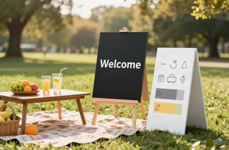 Viral Ideas for 9 Picnic Welcome Signs That Pack Flat