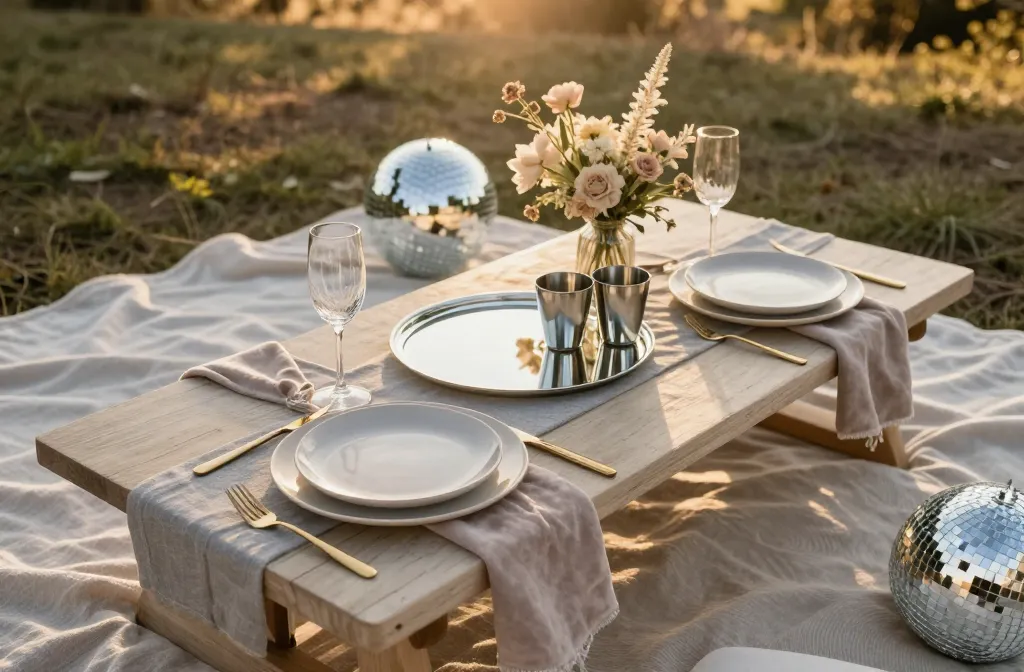 Steal These 12 Metallic + Neutral Disco Picnic Combos That Look Expensive