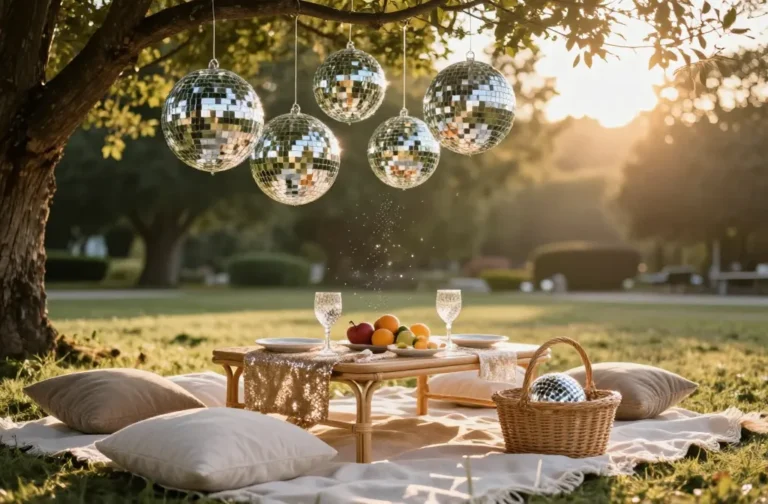 Sparkly 17 Disco Picnic Decor Ideas That Still Work Outdoors