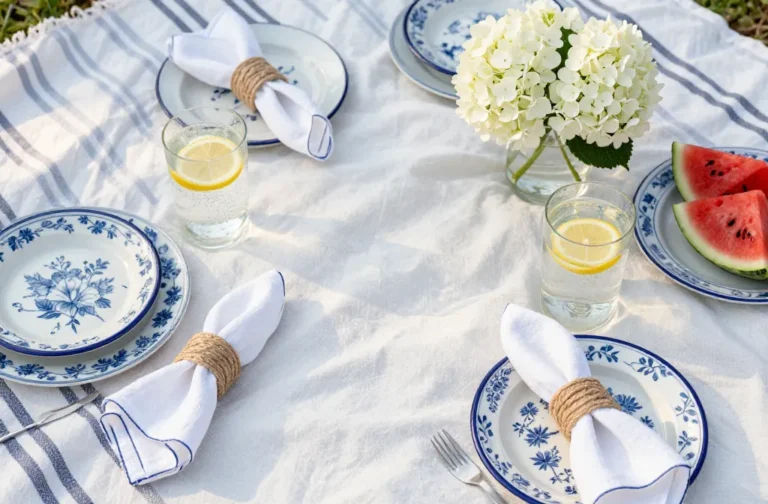 Fresh Ideas: 12 Blue-and-White Picnic Themes That Always Look Clean