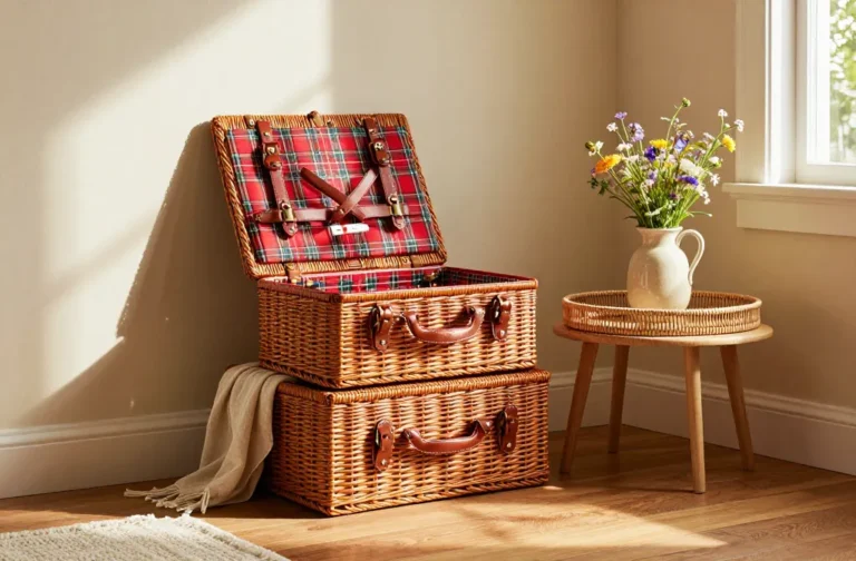 11 Vintage Picnic Basket Styles That Organize and Decorate at Once You’Ll Love