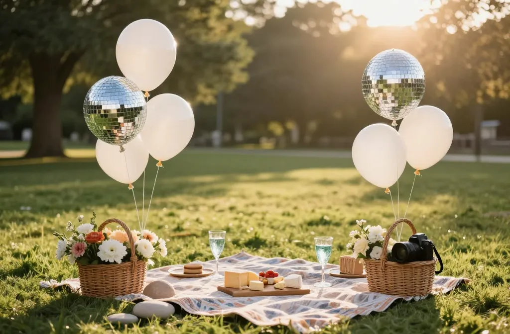 Genius 9 Ways to Anchor Disco Picnic Balloons Outdoors (Without Sandbags Showing)