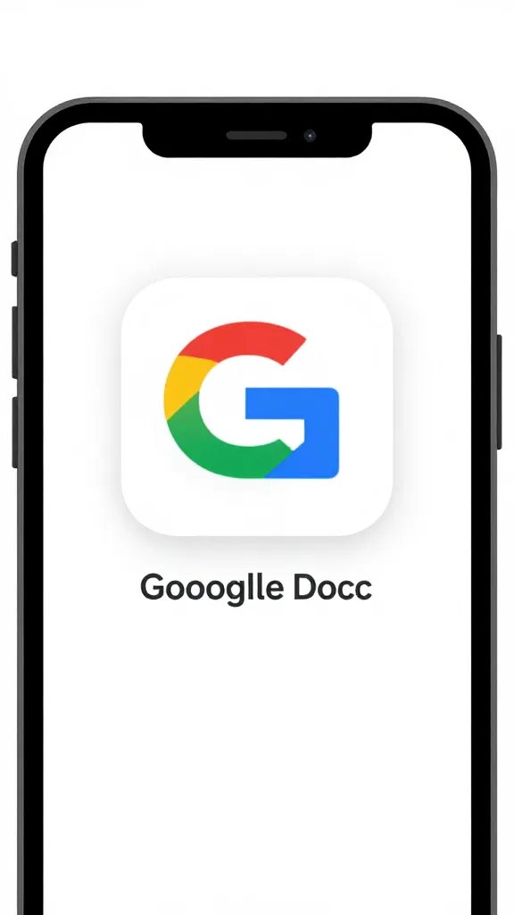 macro of shareable Google Doc link on phone screen