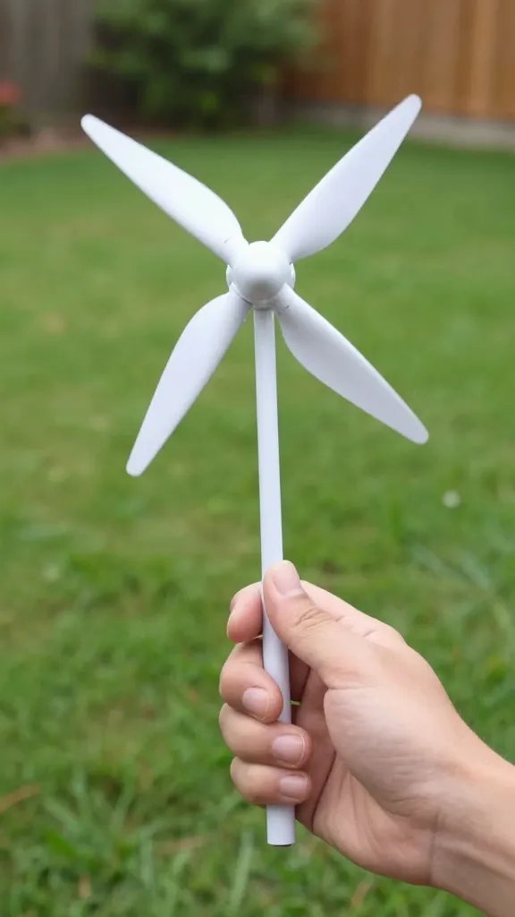 handheld wind meter over backyard grass