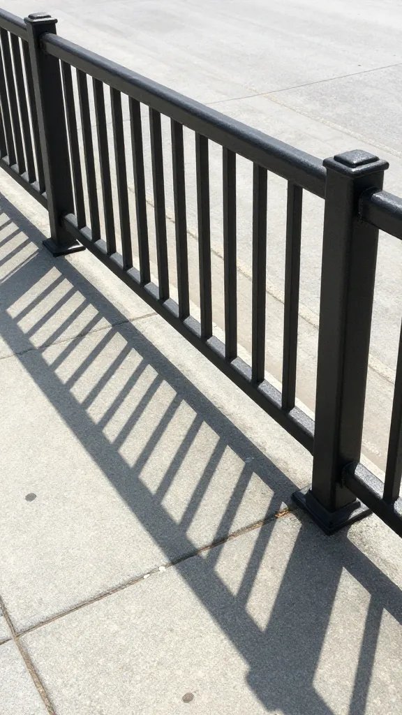 fence panel casting soft shadow on pavers