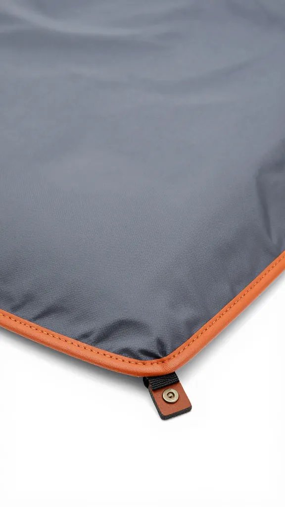waterproof picnic blanket corner with leather strap