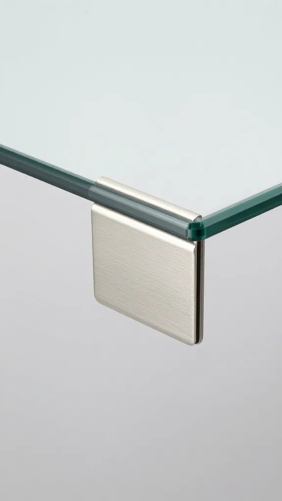 stainless steel C tablecloth clip on glass table edge