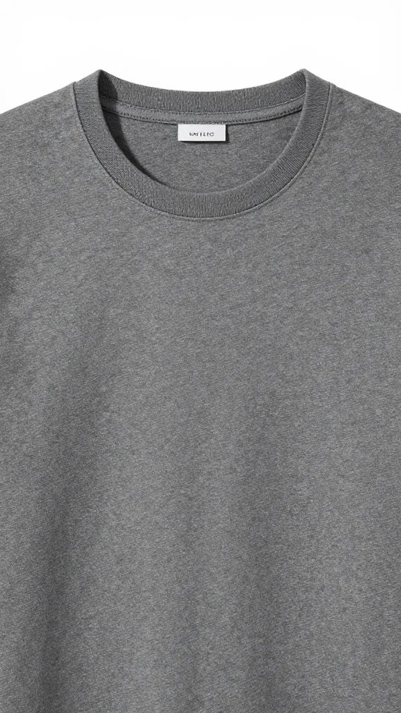 charcoal cotton tee collar in pine light