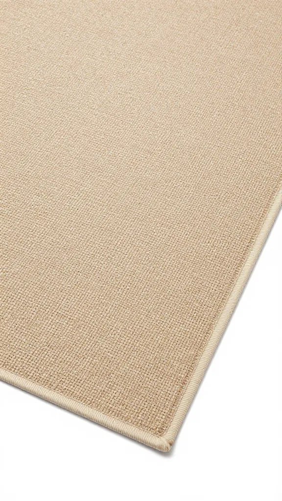 polypropylene outdoor rug corner with sand brushed off