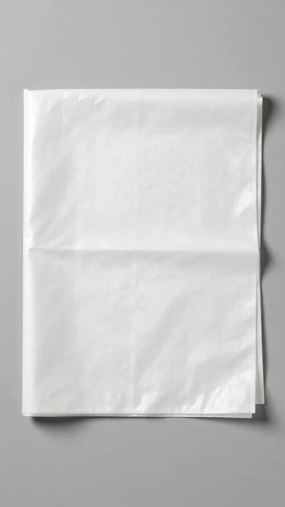 folded painter’s drop cloth with plastic backing