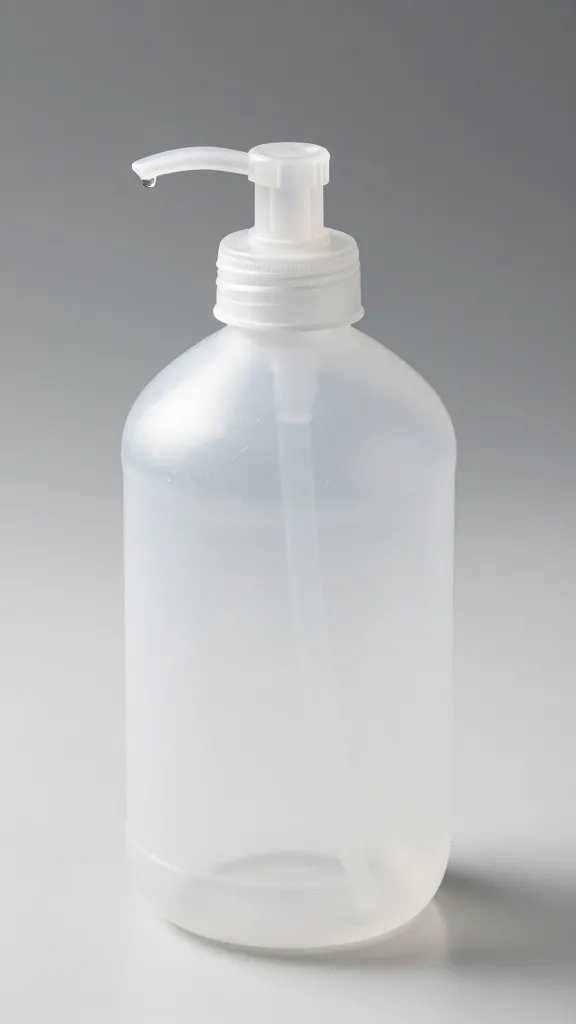 drip-free spout on plastic drink jug, close crop