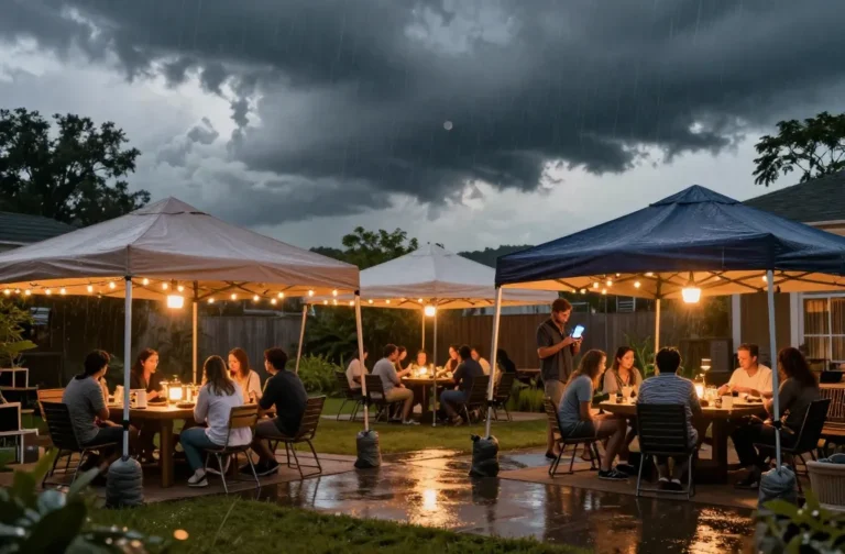 Storm-Proof Your Party How to Handle Inclement Weather: a Plan B for Outdoor Events