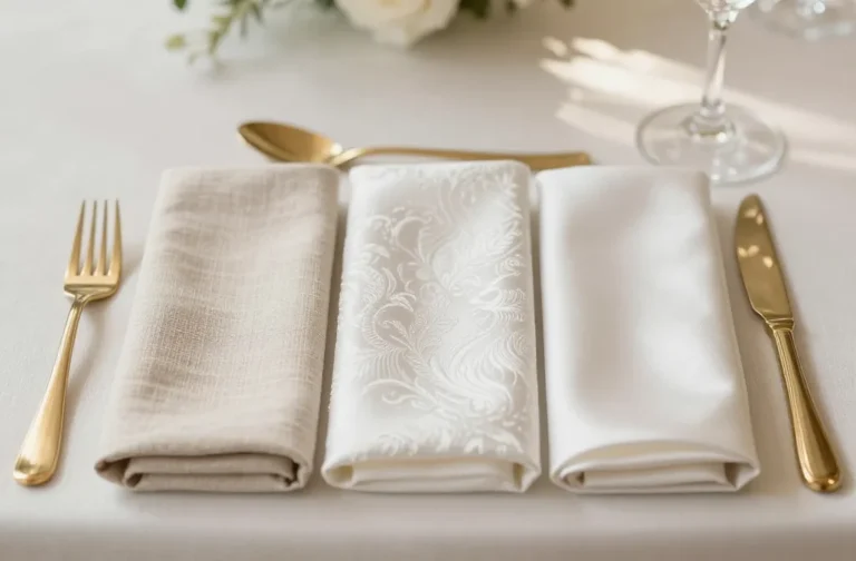 The Best Fabric for Wedding Napkins: Satin, Linen, or Damask? Unveiled